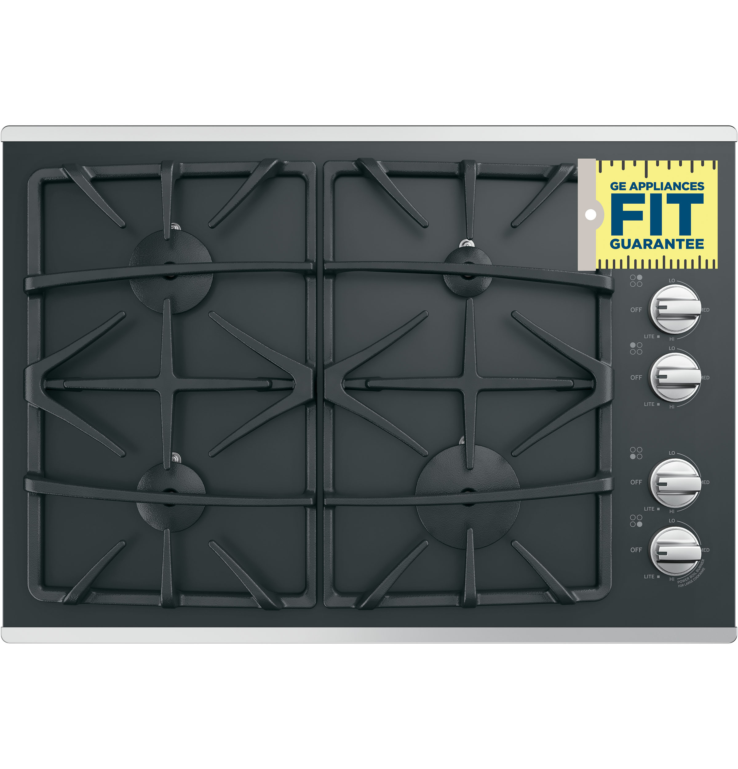 30" Built-In Gas on Glass Cooktop with Dishwasher Safe Grates JGP5530SLSS, product image 10 of 12