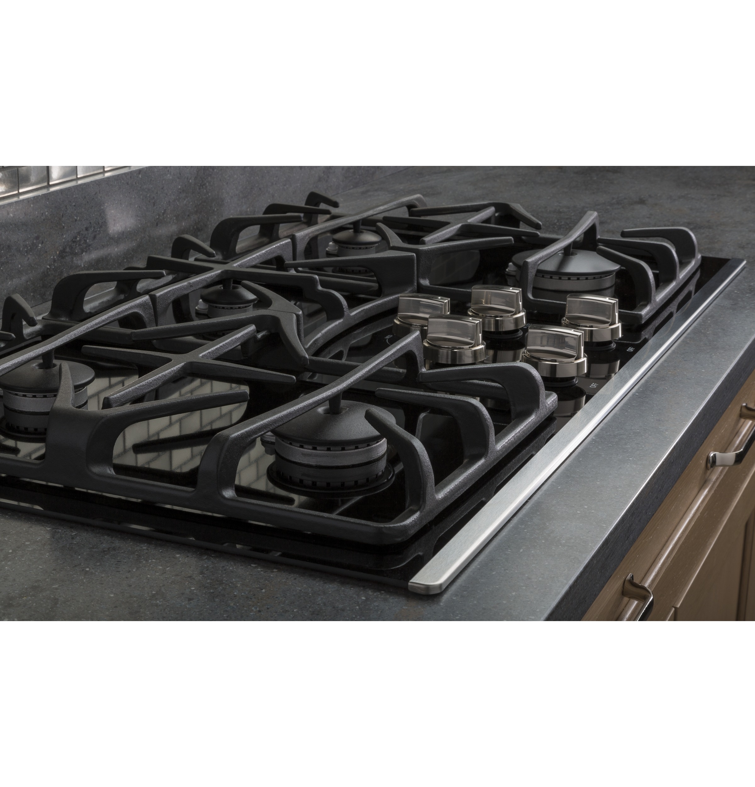 36" Built-In Gas on Glass Cooktop with 5 Burners and Dishwasher Safe Grates JGP5536SLSS