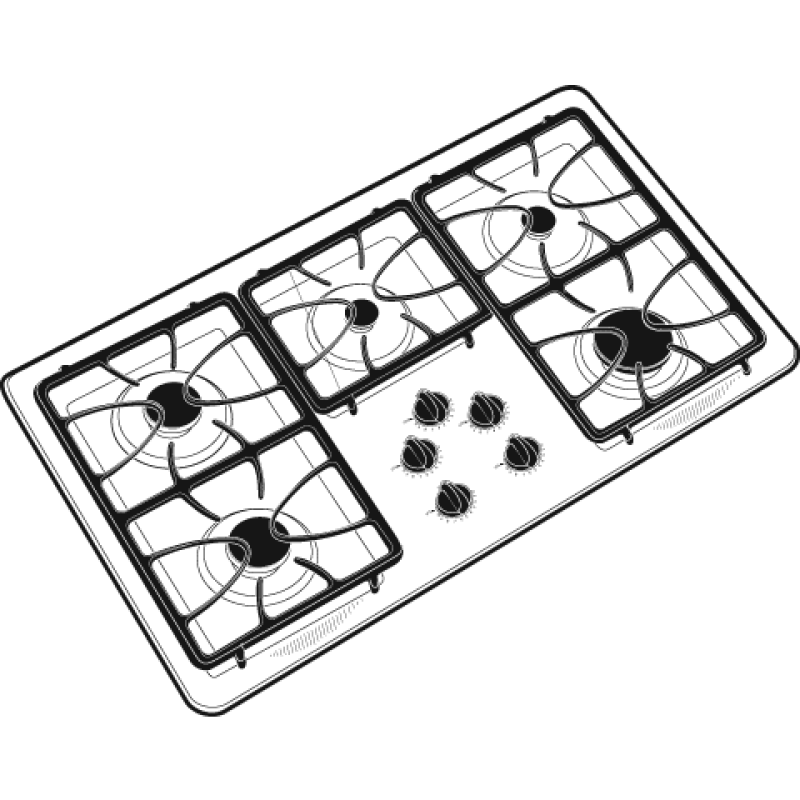 36" Built-In Gas Cooktop JGP630SEKSS, product image 2 of 3