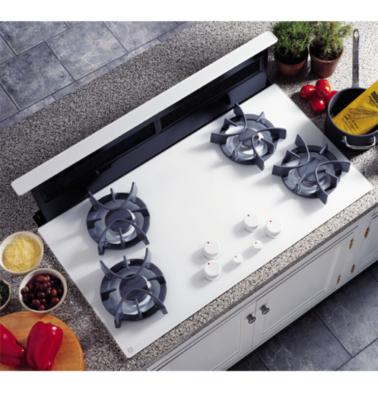 36" Downdraft Gas Cooktop JGP656WBWW