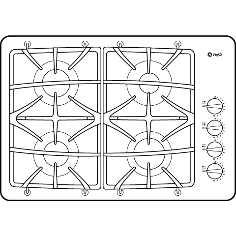 30" Built-In Gas Cooktop view 2