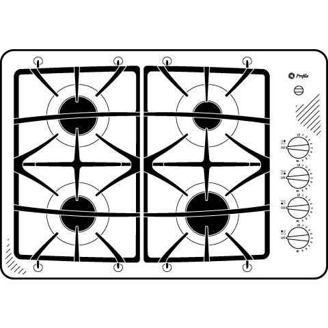 30" Built-In Gas Cooktop JGP945SEKSS