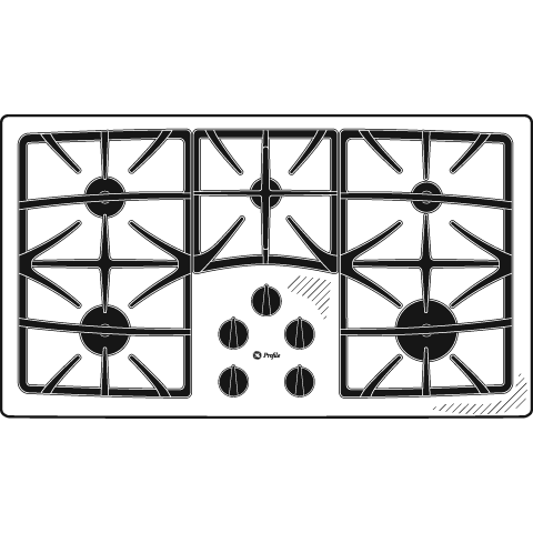 36" Built-In Gas Cooktop view 2