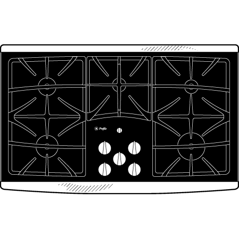 Series 36" Built-In Gas Cooktop JGP970SEKSS