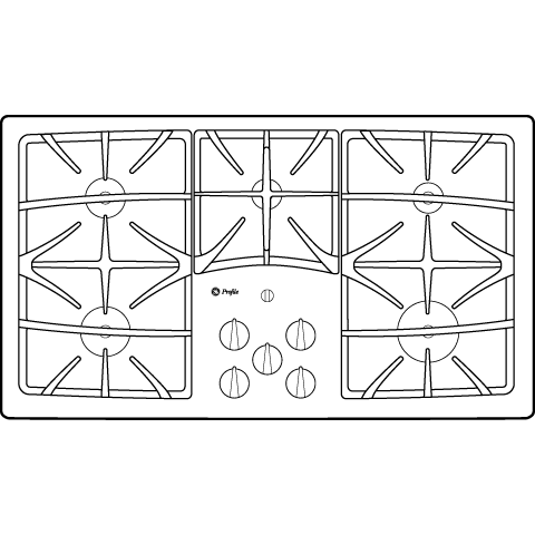 36" Built-In Gas Cooktop view 2
