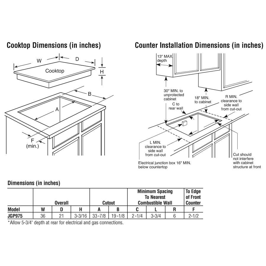 36" Built-In Gas Cooktop view 3