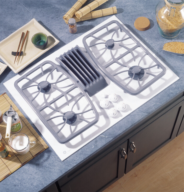 30" Built-In Gas Downdraft Cooktop JGP989TCWW