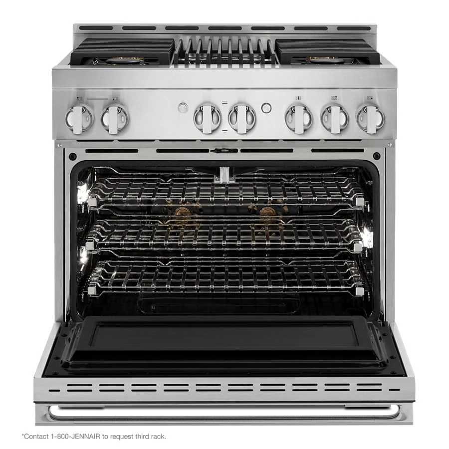 Noir™ 36" Gas Professional-style Range With Grill JGRP636HM