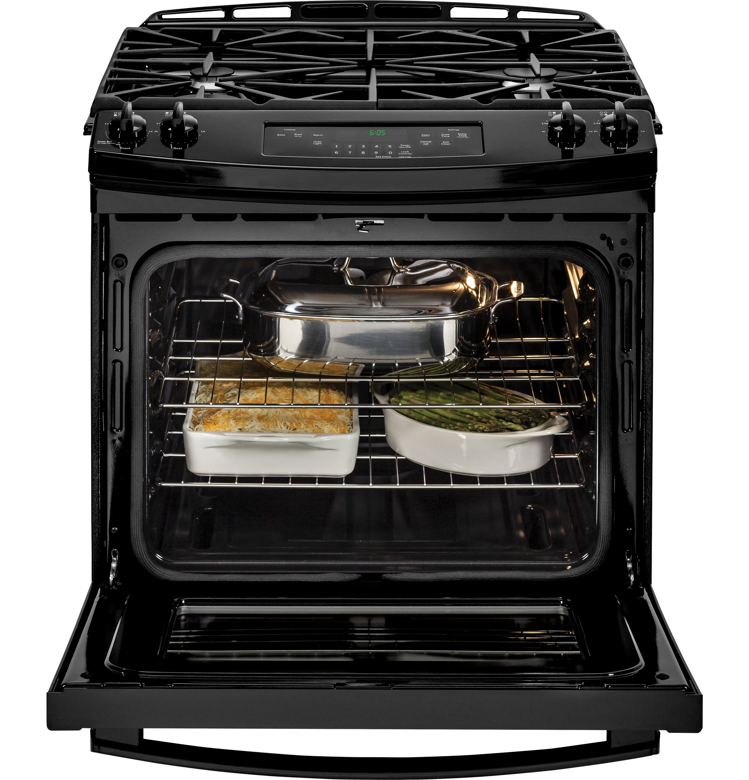 30" Slide-In Front Control Gas Range JGS650DEFBB, product image 2 of 12