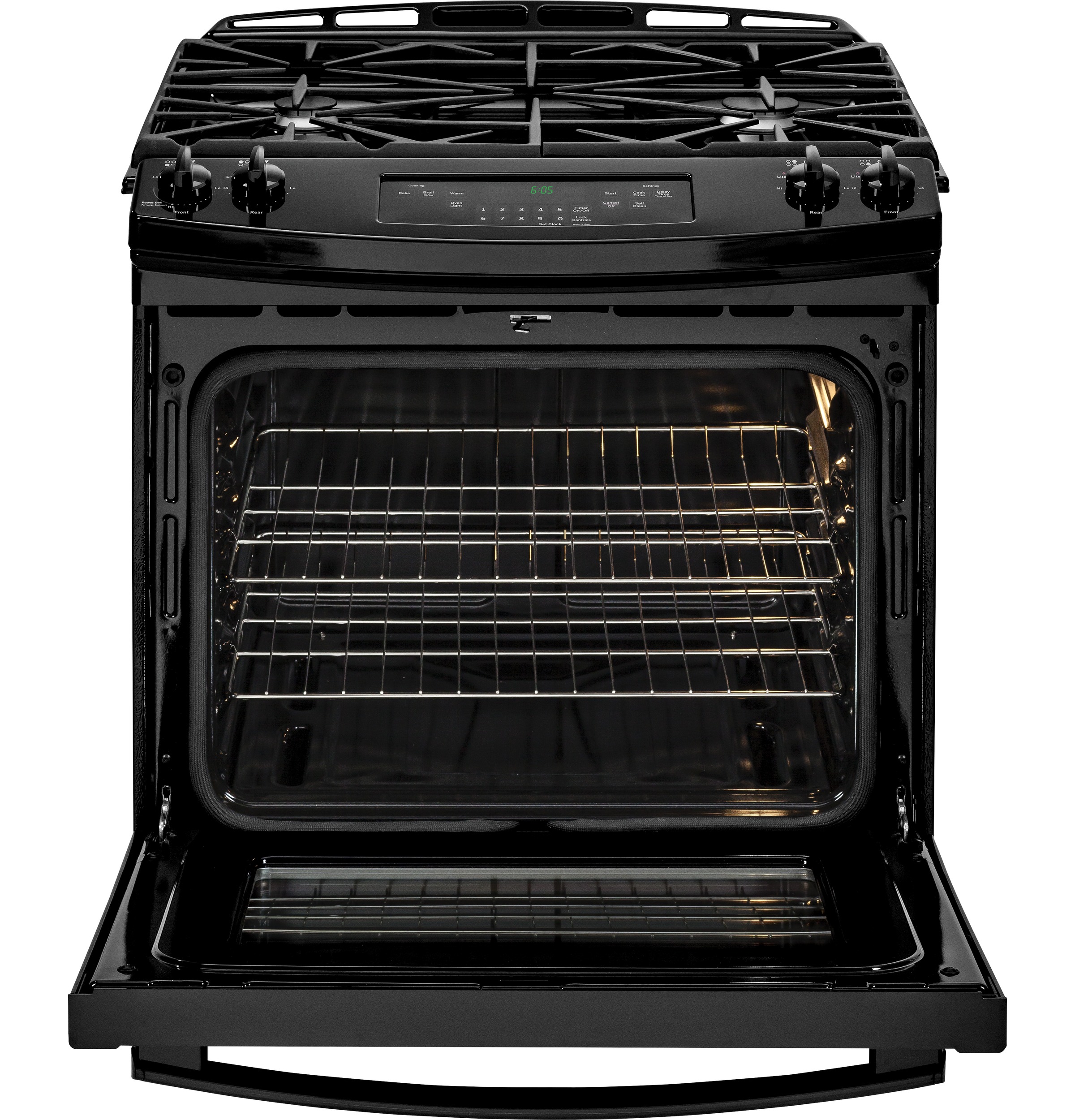 30" Slide-In Front Control Gas Range JGS650DEFBB, product image 3 of 12