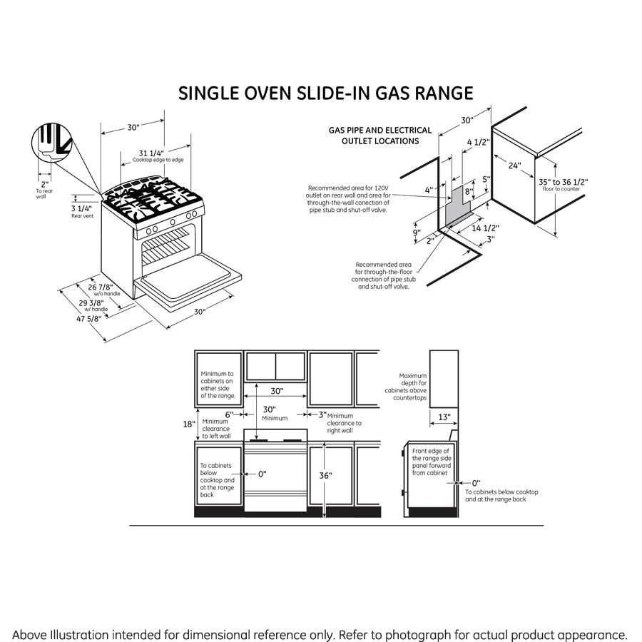 30" Slide-In Front Control Gas Range JGS650DEFBB, product image 11 of 12