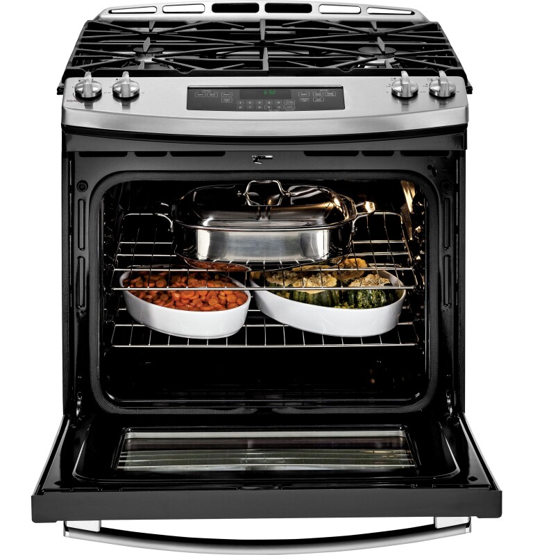 30" Slide-In Front Control Gas Range JGS650SEFSS, product image 2 of 12