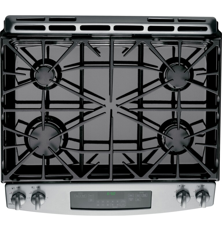 30" Slide-In Front Control Gas Range JGS650SEFSS, product image 4 of 12