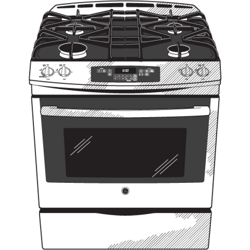 30" Slide-In Front Control Gas Range JGS650SEFSS, product image 11 of 12