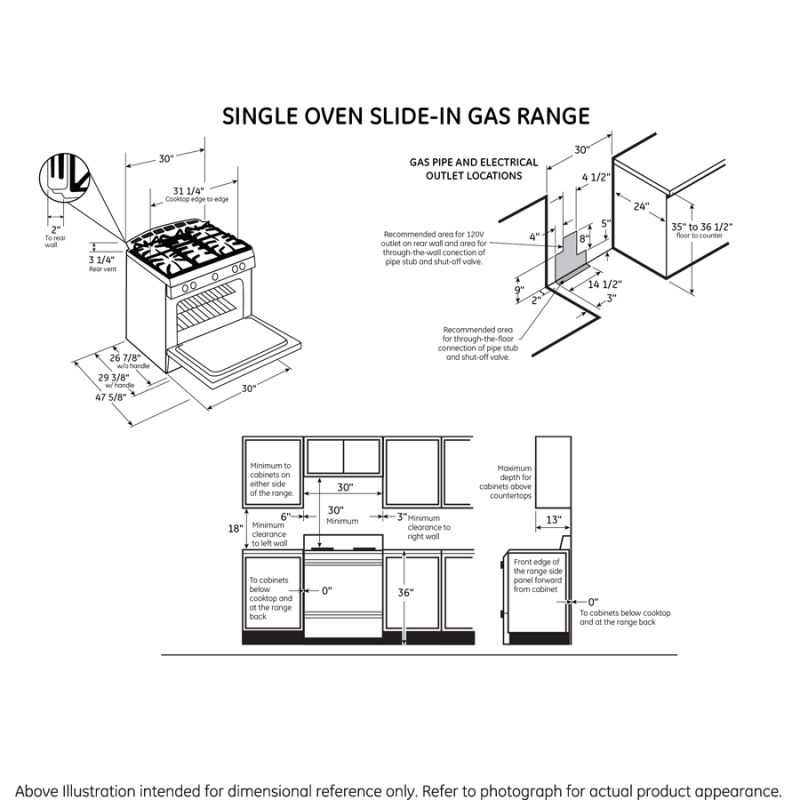 30" Slide-In Front Control Gas Range JGS650SEFSS, product image 12 of 12