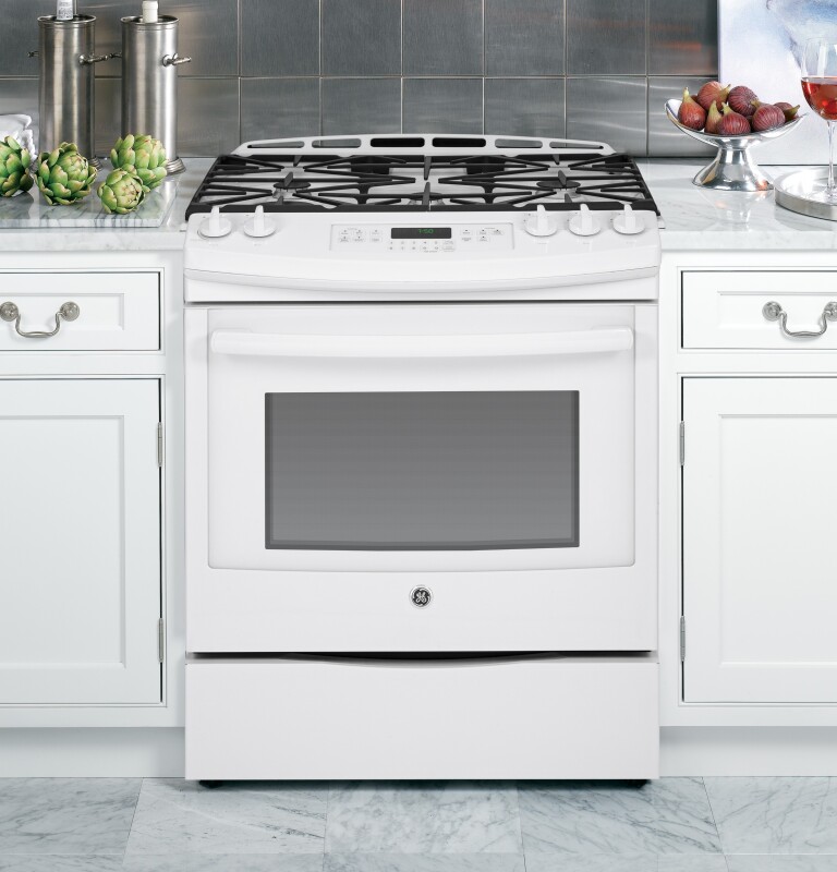 30" Slide-In Front Control Gas Range JGS750DEFWW, product image 8 of 12