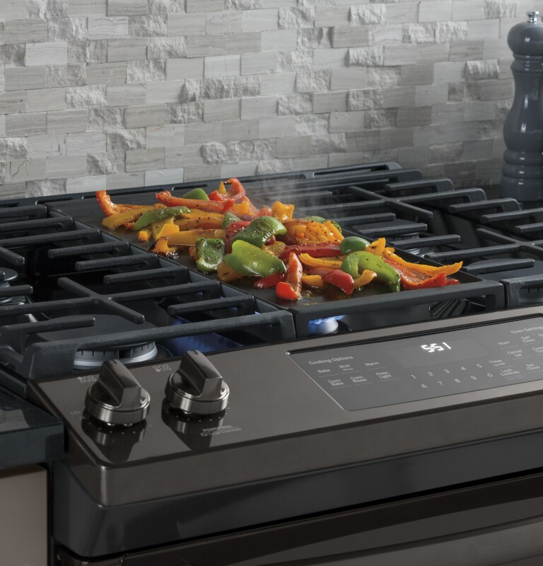 30" Slide-In Front-Control Convection Gas Range JGS760BELTS