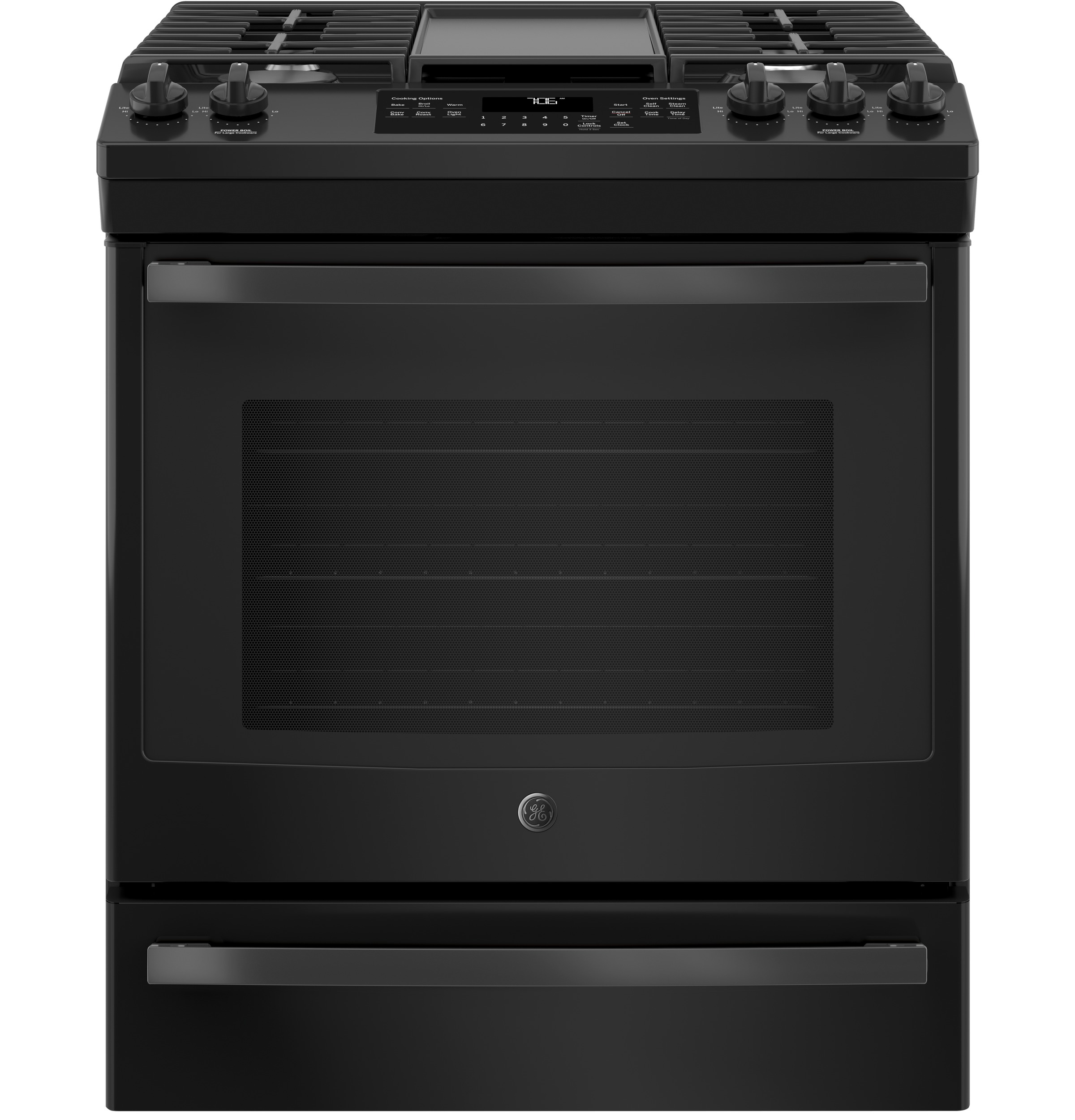 30" Slide-In Front-Control Convection Gas Range JGS760DELBB