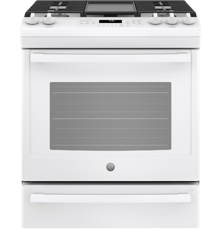 30" Slide-In Front-Control Convection Gas Range JGS760DELWW