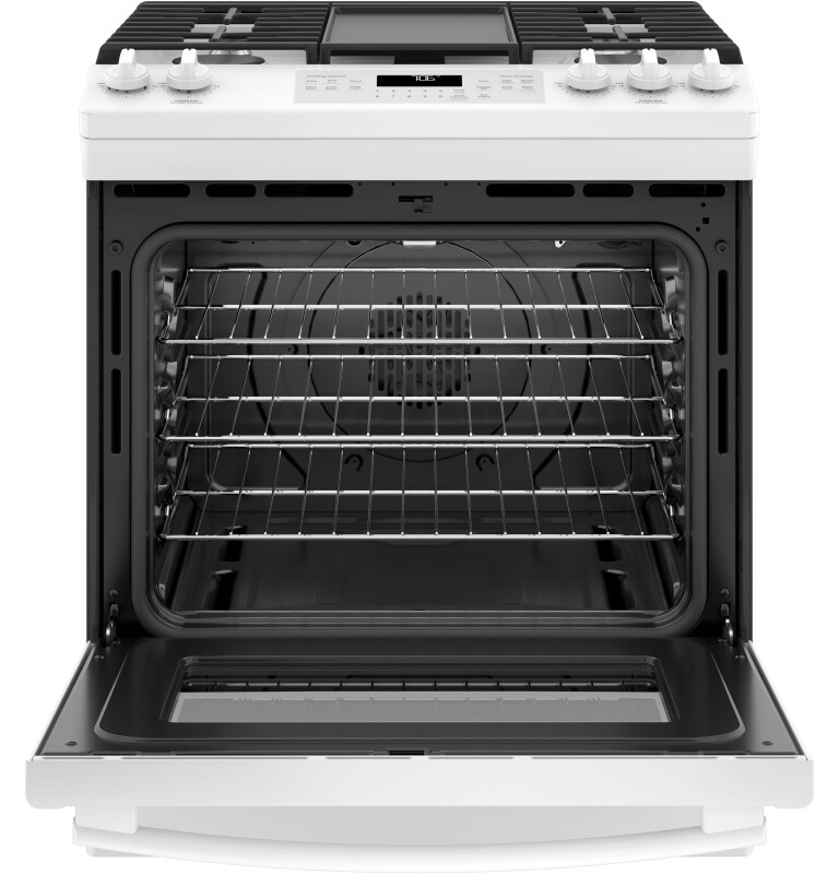 30" Slide-In Front-Control Convection Gas Range JGS760DELWW, product image 3 of 11