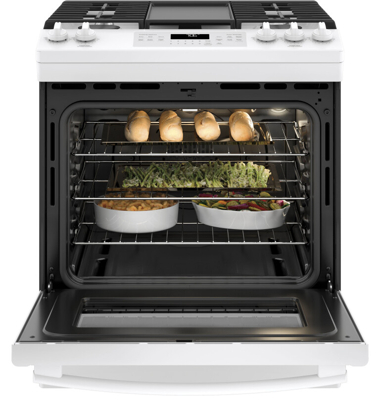 30" Slide-In Front-Control Convection Gas Range JGS760DELWW, product image 6 of 11