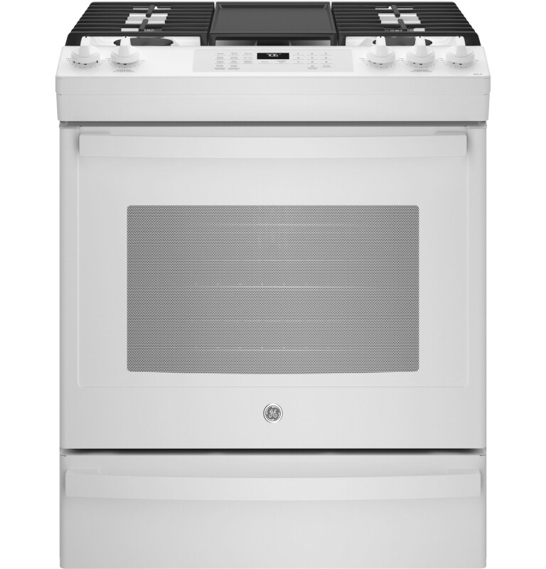 30" Slide-In Front-Control Convection Gas Range with No Preheat Air Fry JGS760DPWW