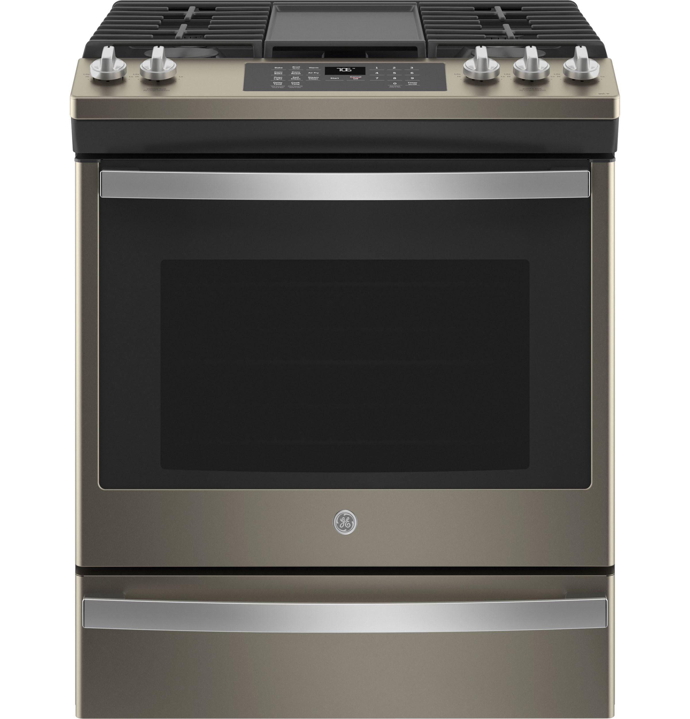 30" Slide-In Front-Control Convection Gas Range with No Preheat Air Fry JGS760EPES
