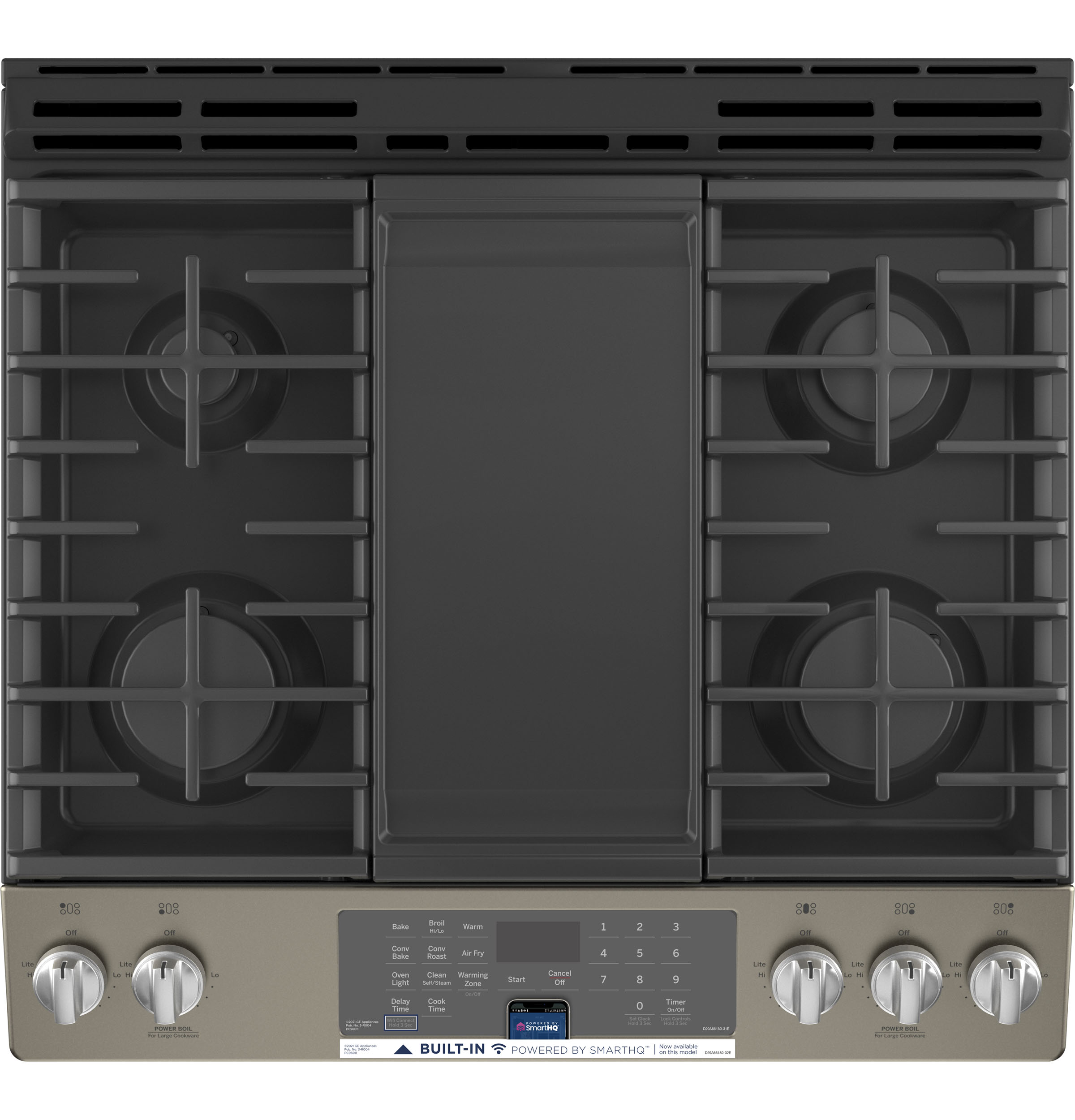 30" Slide-In Front-Control Convection Gas Range with No Preheat Air Fry JGS760EPES