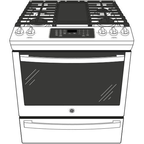 30" Slide-In Front-Control Convection Gas Range with No Preheat Air Fry JGS760EPES