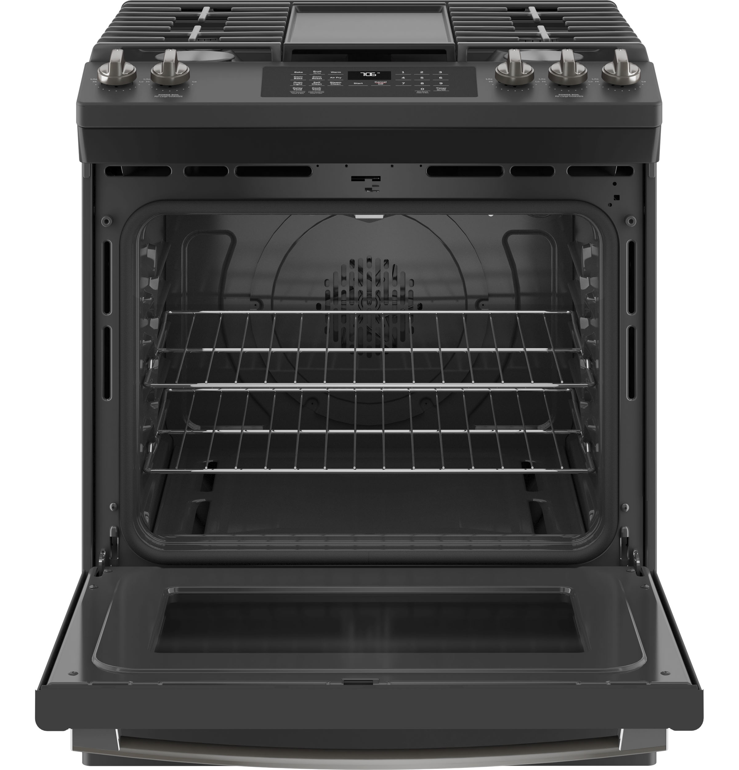 30" Slide-In Front-Control Convection Gas Range with No Preheat Air Fry view 2