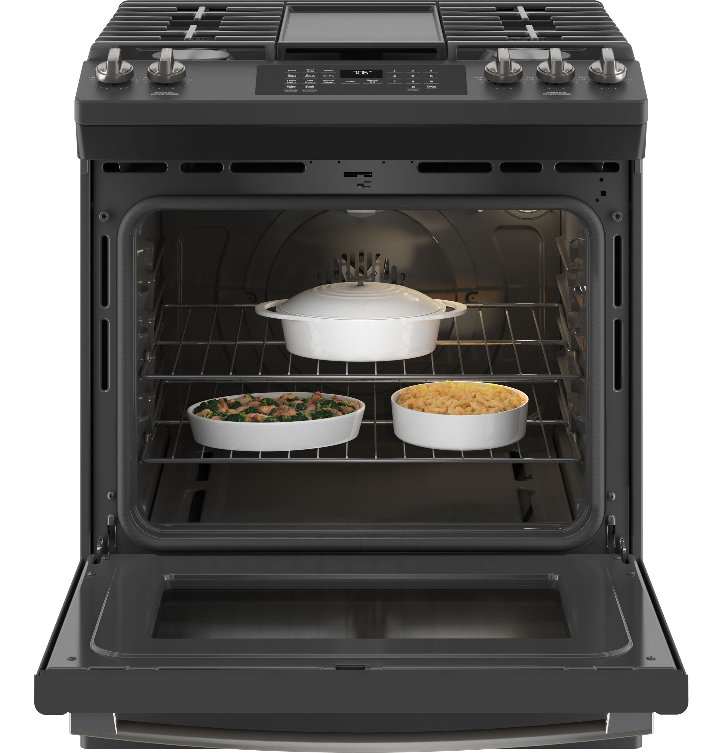 30" Slide-In Front-Control Convection Gas Range with No Preheat Air Fry view 3
