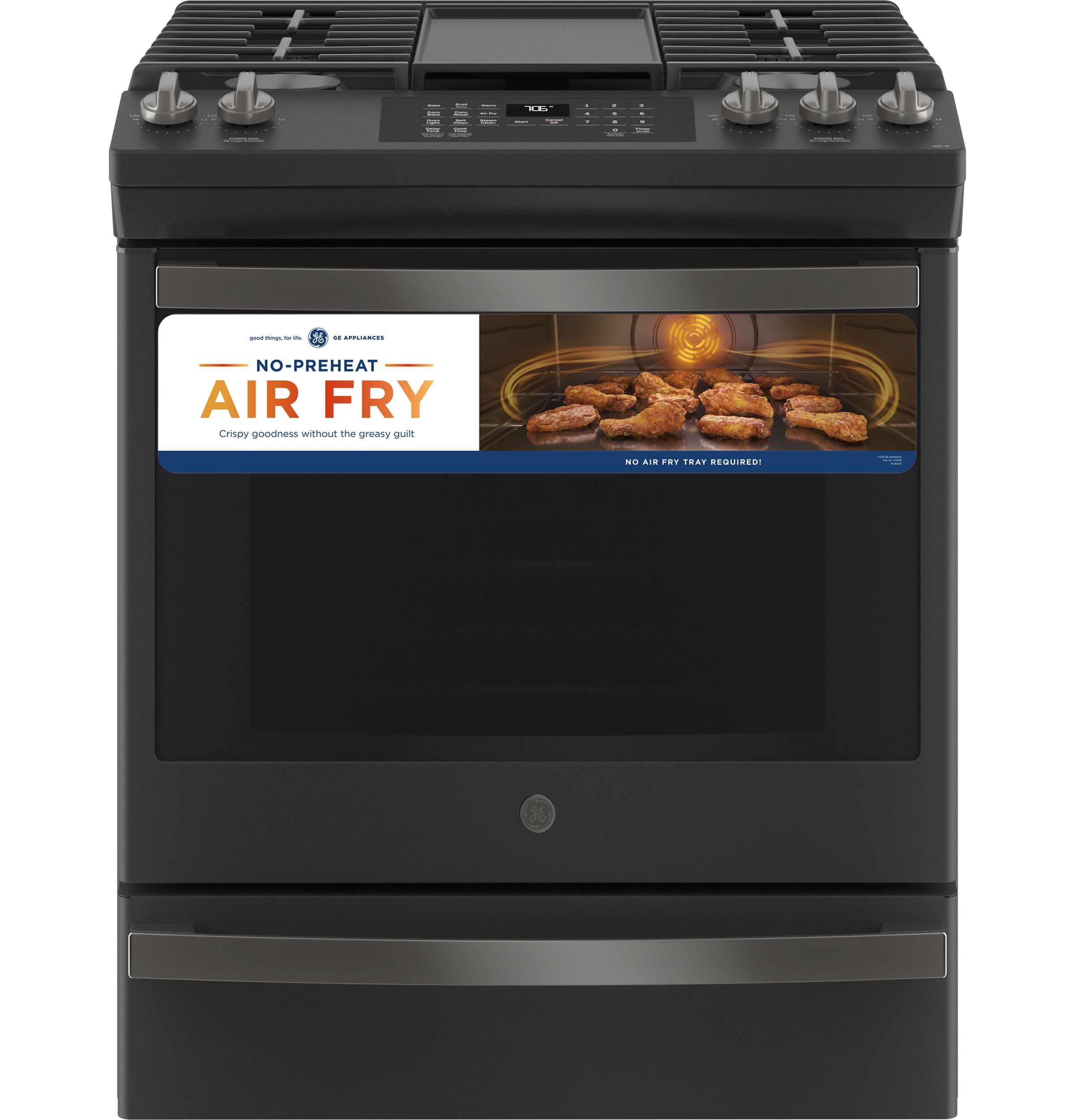 30" Slide-In Front-Control Convection Gas Range with No Preheat Air Fry view 10