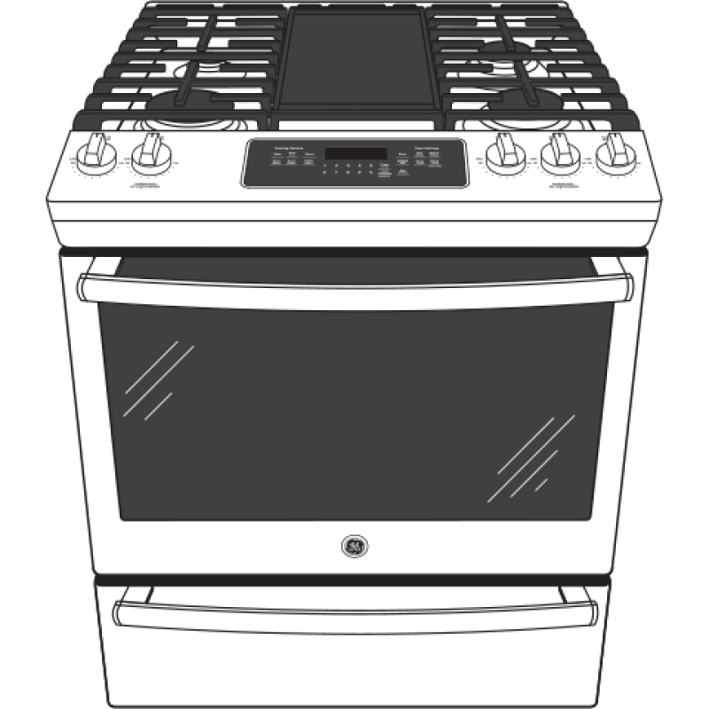 30" Slide-In Front-Control Convection Gas Range JGS760SELSS