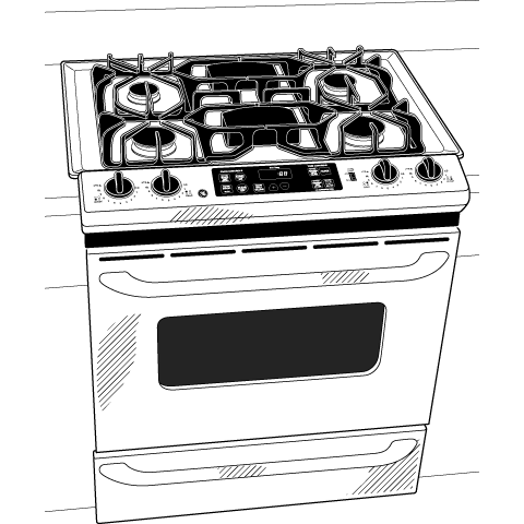 30" Slide-In Gas Range with Self-Cleaning Oven JGSP28SEKSS, product image 2 of 4