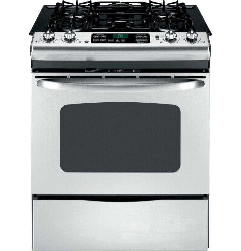 30" Slide-In Gas Range with Self-Cleaning Oven JGSP28SENSS