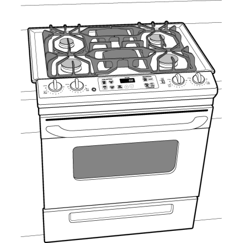 30" Slide-In Gas Range with Self-Cleaning Oven view 2