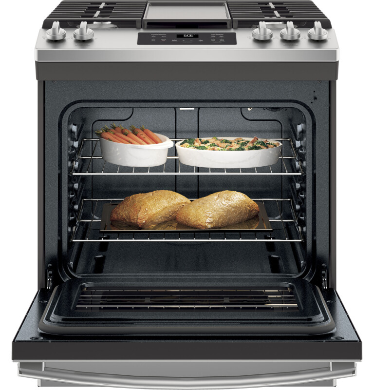 GE® 30" Slide-In Front Control Gas Range view 3