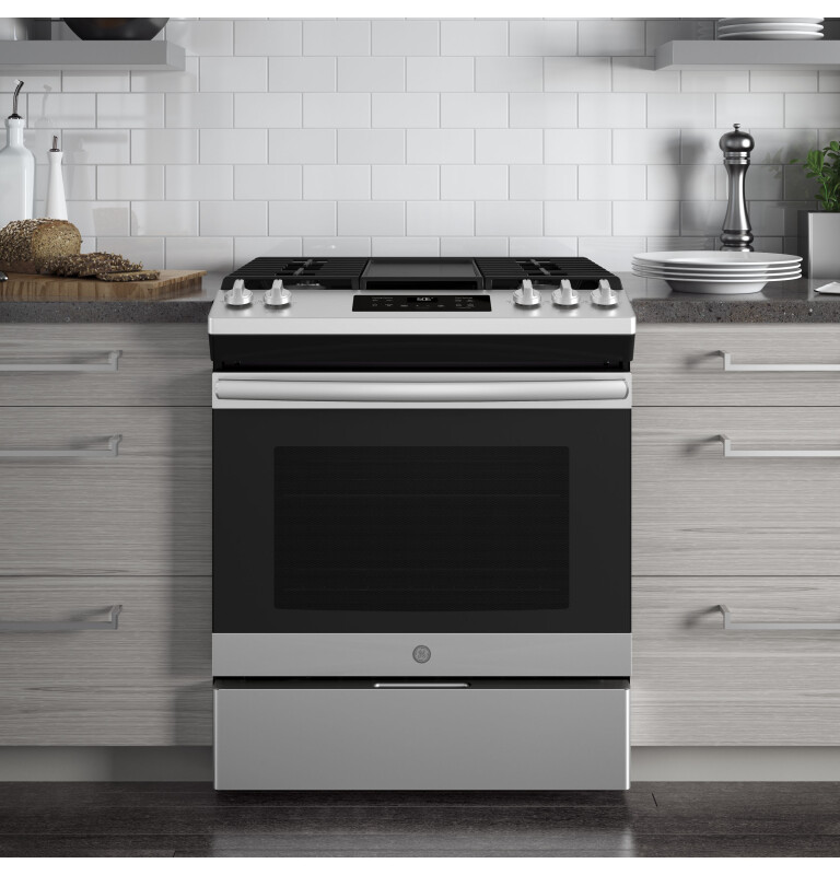 GE® 30" Slide-In Front Control Gas Range view 6
