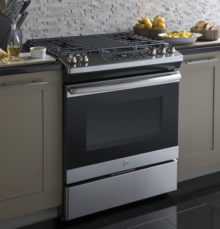 GE® 30" Slide-In Front Control Gas Range view 13