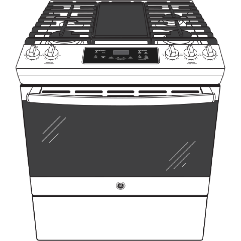 GE® 30" Slide-In Front Control Gas Range view 15