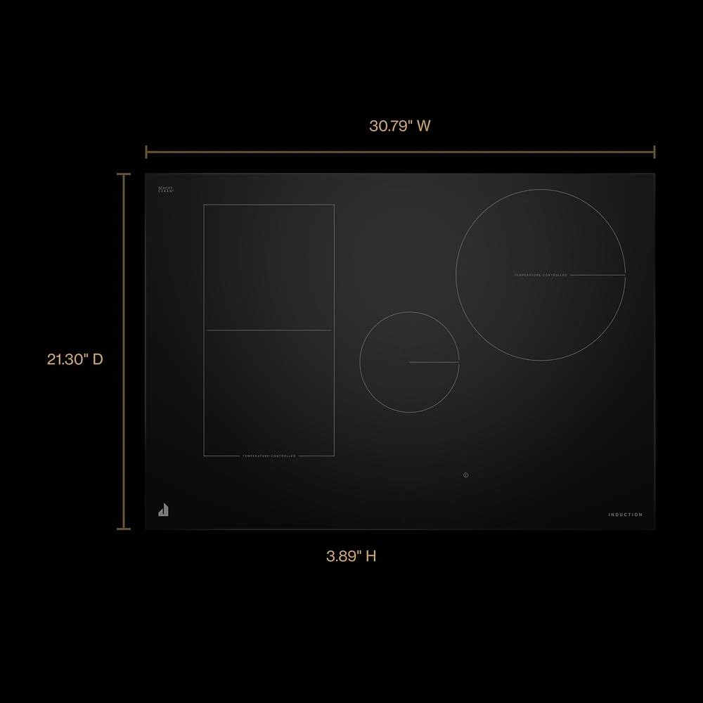 30" Oblivion Smart Induction Cooktop with Temperature-Controlled Cooking JICT730SB