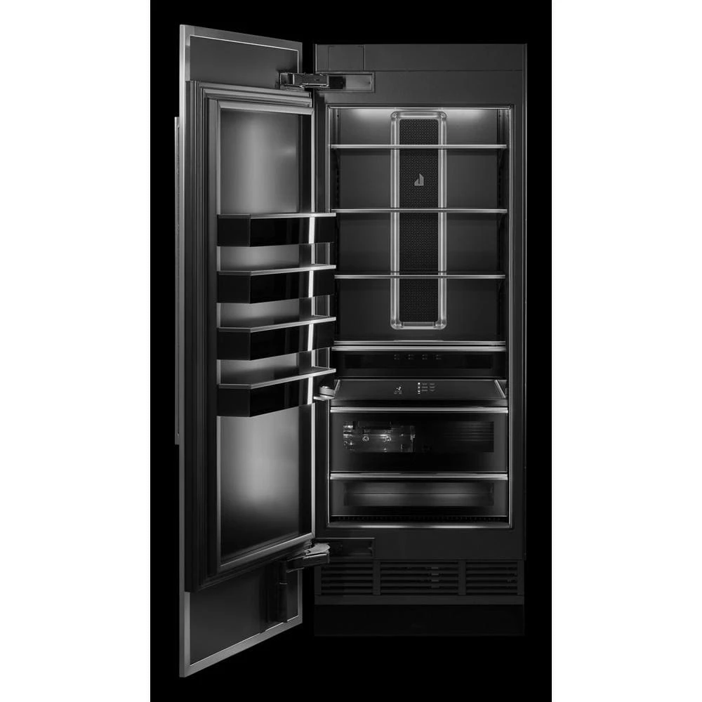 30" Built-In Column Freezer with NOIR Panel Kit, Left Swing JKCPL301GM