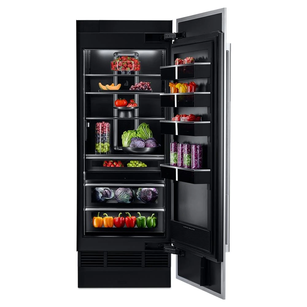 30" Built-In Column Freezer with RISE™ Panel Kit, Right Swing JKCPR301GL