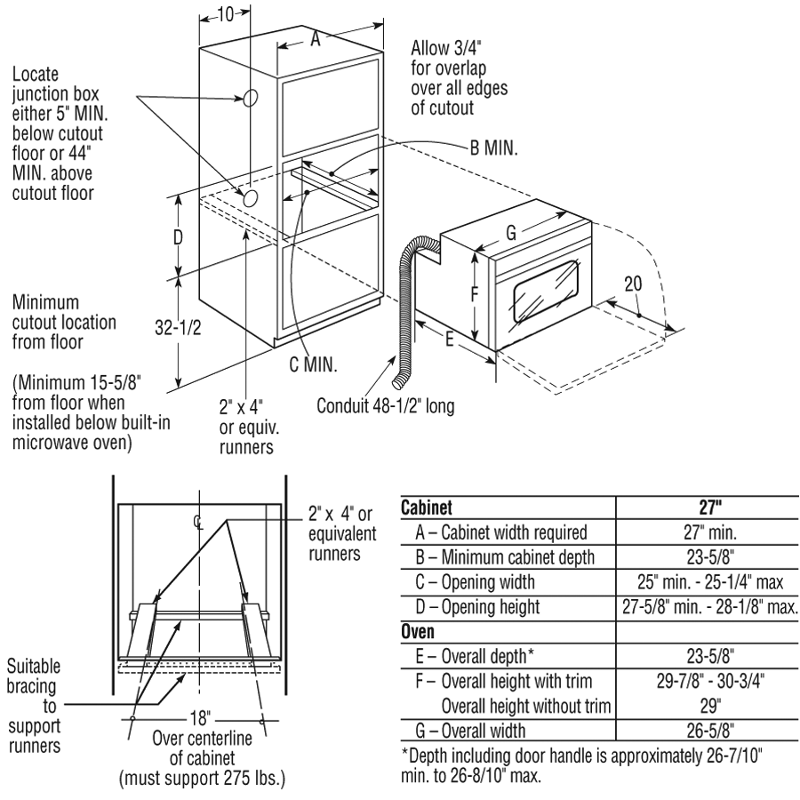 27" Built-In Single Wall Oven JKP30SMSS, product image 3 of 3