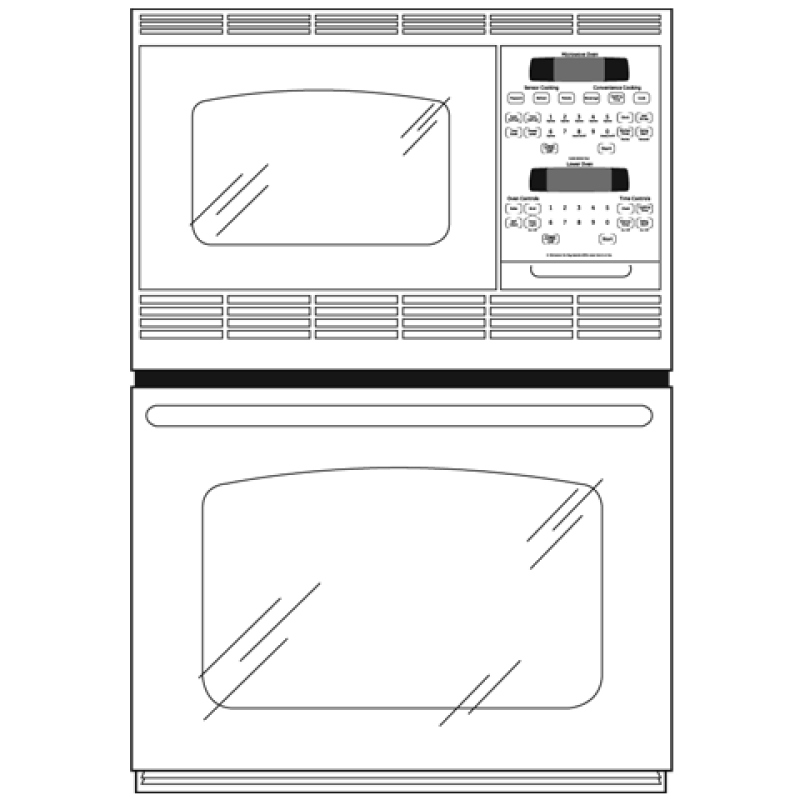 27" Built-In Double Microwave/Thermal Wall Oven view 2