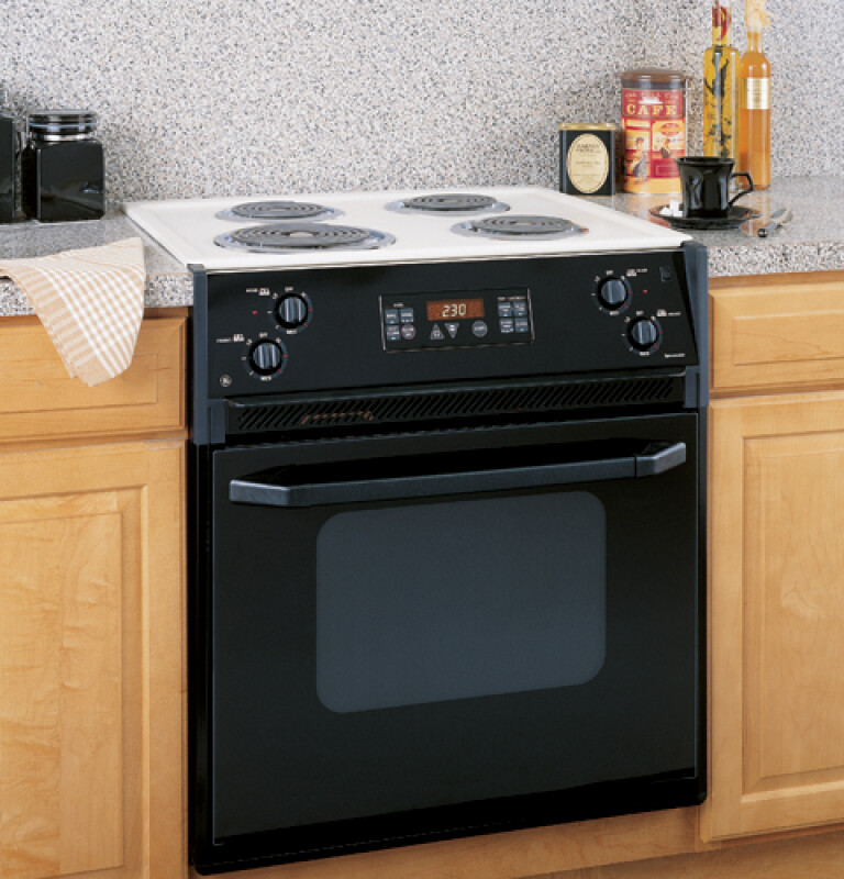 Spacemaker 27" Drop-In Electric Range with Self-Cleaning Oven JMP28BCAD