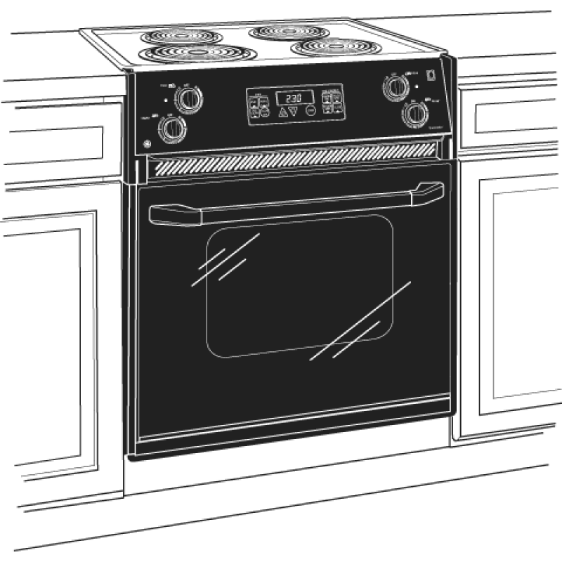 Spacemaker 27" Drop-In Electric Range with Self-Cleaning Oven JMP28BDCT