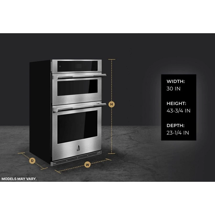 Rise™ 30" Combination Microwave/wall Oven With V2™ Vertical Dual-fan Convection JMW3430LL