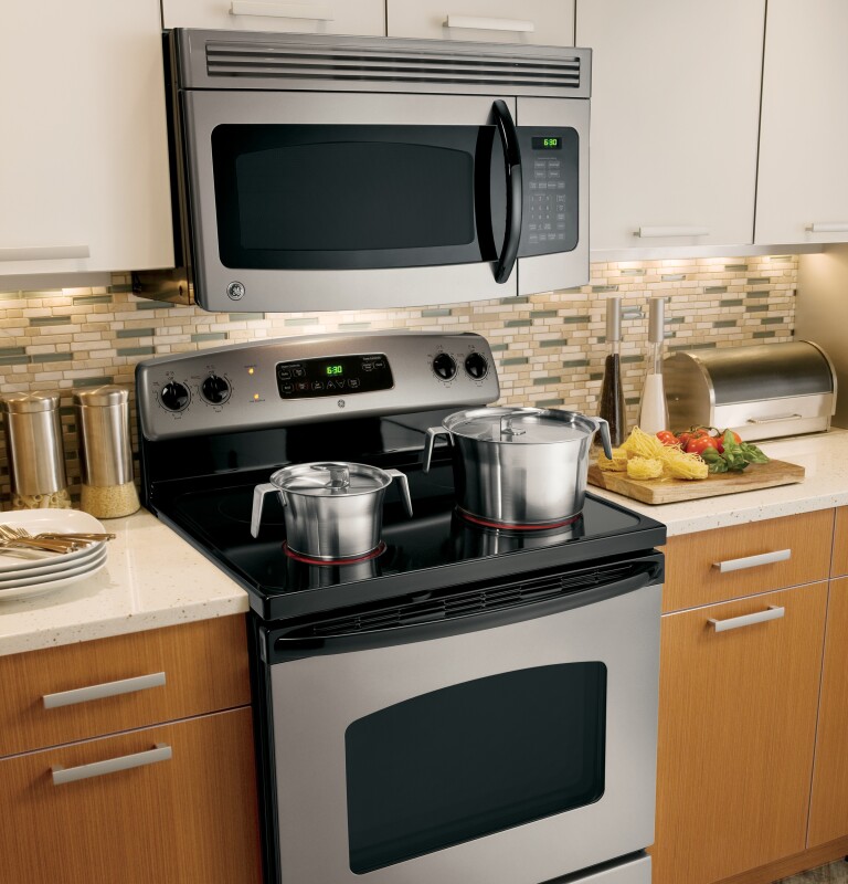 Spacemaker 1.5 Cu. Ft. Over-the-Range Microwave Oven JNM1541MPSA, product image 2 of 4
