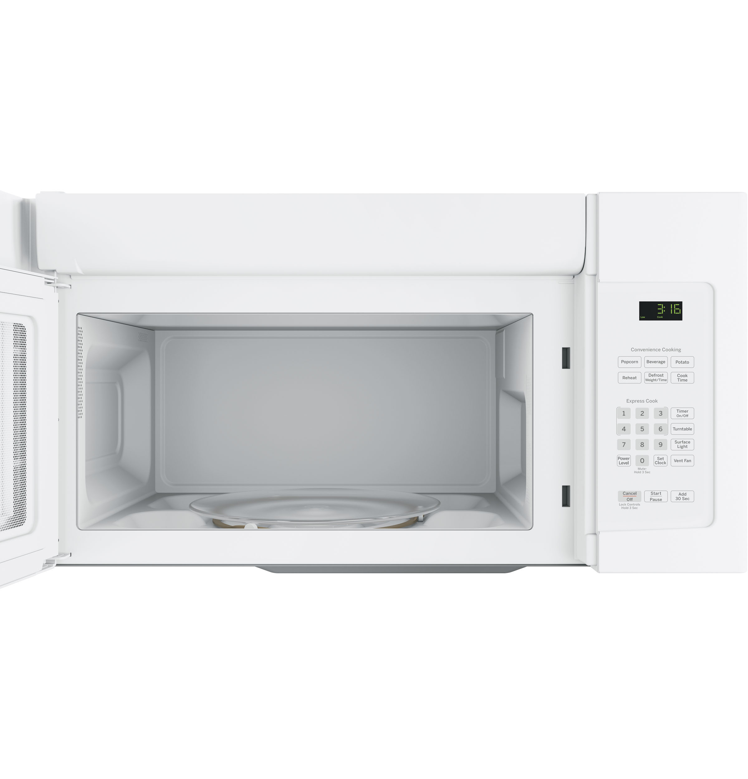 1.6 Cu. Ft. Over-the-Range Microwave Oven with Recirculating Venting view 3